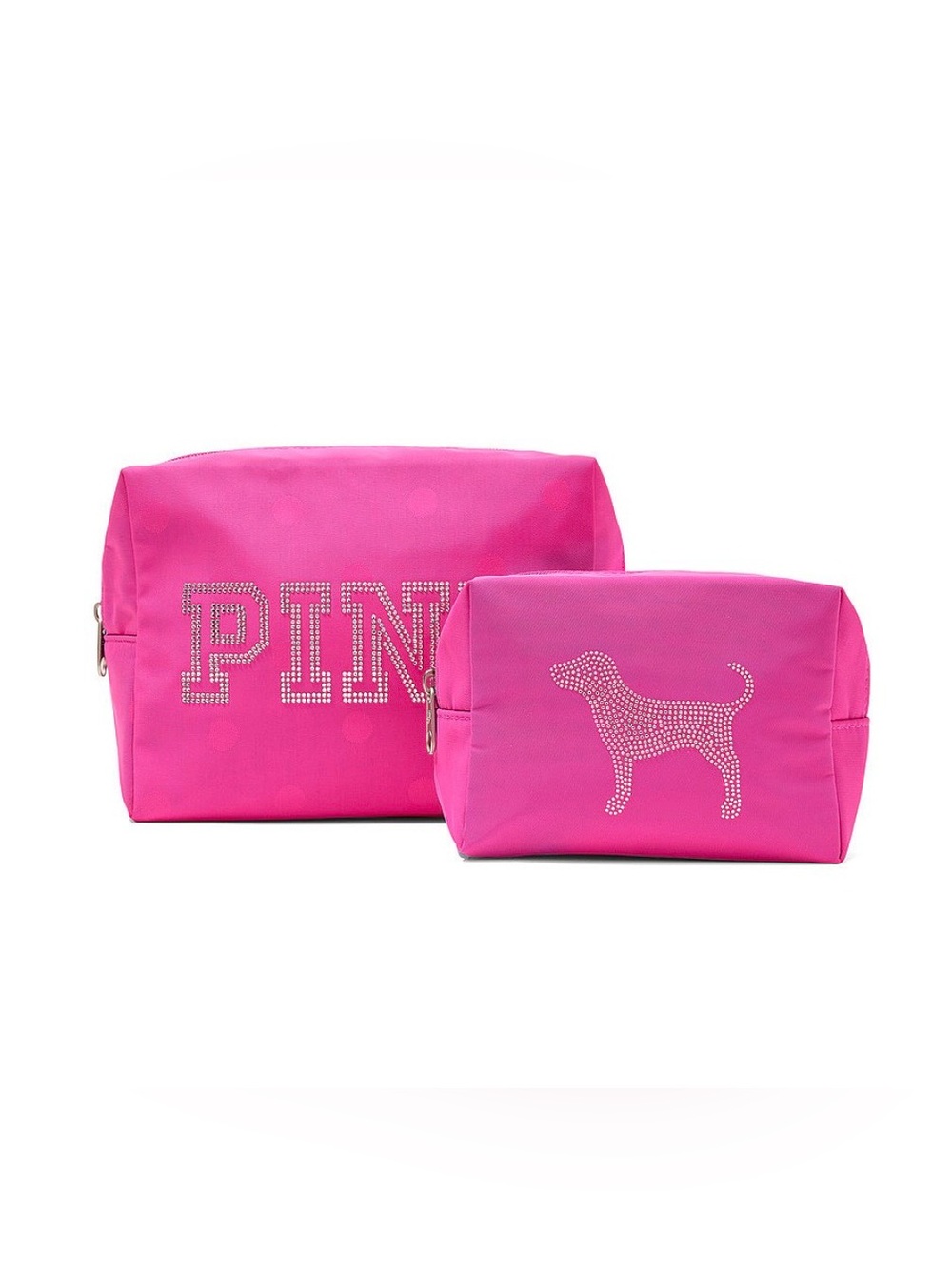 PINK/Victoria's Secret Duo Makeup Bag with Rhinestones